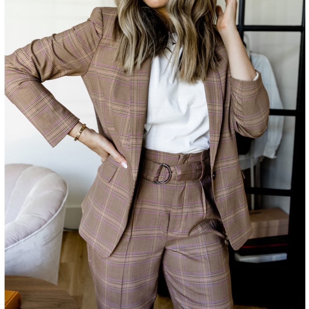 Banana Republic Brown Plaid Blazer